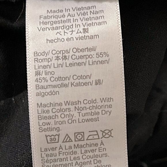 J Crew Factory NWT Linen Cotton Blend Drawstring Pants Size 6T in Black - Picture 9 of 9